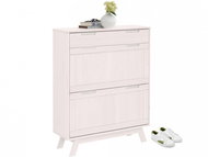 Danish Style Shoe Ohaia, 110cm, White - Shoe Rack