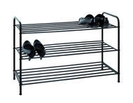 Mortens Furniture Freddy II Shoe Rack, 83cm, Black - Shoe Rack