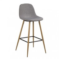 Wanda bar stool (SET 2 pcs), oak / light grey - Bar Stool