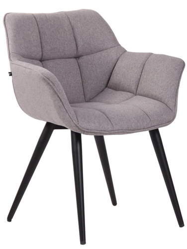 BHM Germany Jídelní židle Roseville, textil, šedá - Jídelní židle - Main image