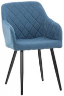 BHM Germany Jídelní židle Shila, textil, modrá - Jídelní židle