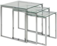 Tracy Coffee Table Set, 3 pcs, Clear - Coffee Table
