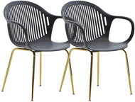 Brüxxi Jídelní židle Erda (SET 2 ks), černá - Jídelní židle