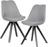 Brüxxi Jídelní židle Kelly (SET 2 ks), textil, šedá - Jídelní židle