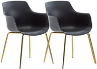 Brüxxi Jídelní židle Perta (SET 2 ks), černá - Jídelní židle