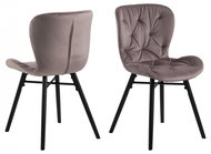 Design Scandinavia Jídelní židle Batilda (SET 2ks), samet, růžová - Jídelní židle