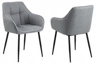 Design Scandinavia Jídelní židle Brenda (SET 2 ks), šedá - Jídelní židle