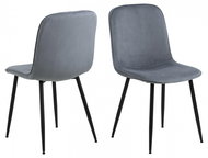 Design Scandinavia Jídelní židle Delmy (SET 4 ks), šedá - Jídelní židle