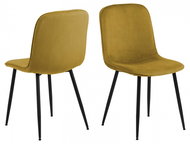 Design Scandinavia Jídelní židle Delmy (SET 4 ks), žlutá - Jídelní židle