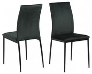 Design Scandinavia Jídelní židle Demina (SET 4 ks), tmavě zelená - Jídelní židle