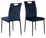 Design Scandinavia Jídelní židle Dia (SET 4 ks), tmavě modrá - Jídelní židle