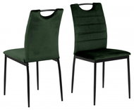 Design Scandinavia Jídelní židle Dia (SET 4 ks), tmavě zelená - Jídelní židle