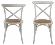 Design Scandinavia Jídelní židle Eileen (SET 2ks), ratan, bílá - Jídelní židle