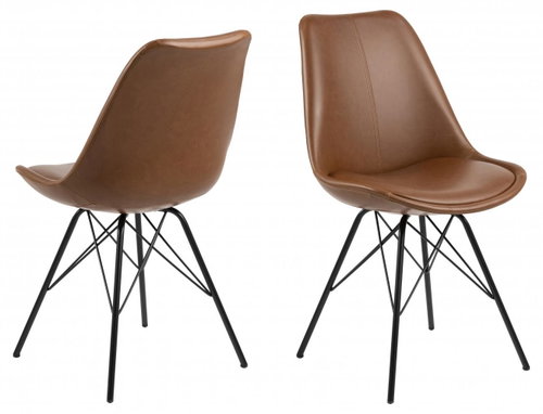 Design Scandinavia Jídelní židle Eris (SET 2 ks), hnědá - Jídelní židle - Main image