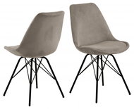 Design Scandinavia Jídelní židle Eris (SET 2ks), textil , béžová - Jídelní židle
