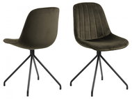 Design Scandinavia Jídelní židle Eva, samet,  tmavě zelená - Jídelní židle
