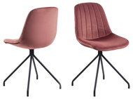 Design Scandinavia Jídelní židle Eva, samet, korálová - Jídelní židle