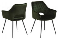 Design Scandinavia Jídelní židle Felina (SET 2ks), samet, olivová - Jídelní židle
