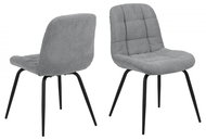 Design Scandinavia Jídelní židle Katja (SET 2ks), textil, světle šedá - Jídelní židle