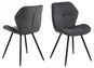 Jídelní židle Design Scandinavia Jídelní židle Petri (SET 2 ks), antracitová - Jídelní židle