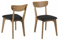 Design Scandinavia Jídelní židle Taxi (SET 2ks), syntetická kůže, černá - Jídelní židle
