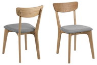 Design Scandinavia Jídelní židle Taxi (SET 2ks), tkanina, světle šedá - Jídelní židle