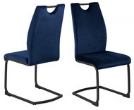 Design Scandinavia Jídelní židle Ulla (SET 2 ks), tmavě modrá - Jídelní židle
