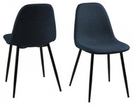 Design Scandinavia Jídelní židle Wilma (SET 4 ks), tmavě modrá - Jídelní židle