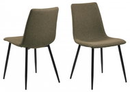Design Scandinavia Jídelní židle Winnie (SET 4 ks), šedá / hnědá - Jídelní židle
