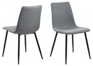Design Scandinavia Jídelní židle Winnie (SET 4ks), tkanina, světle šedá - Jídelní židle