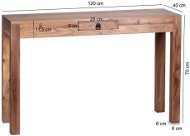 Brüxxi Odkládací / konzolový stůl Mumbai, 120 cm, masiv akát - Konzolový stolek