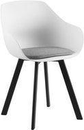 Vilma Dining Chair with Metal Base (SET 2 pcs), White/Grey - Dining Chair