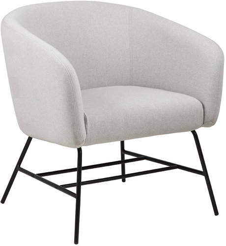 Rosina Armchair with Metal Base, Grey - Armchair - Main image