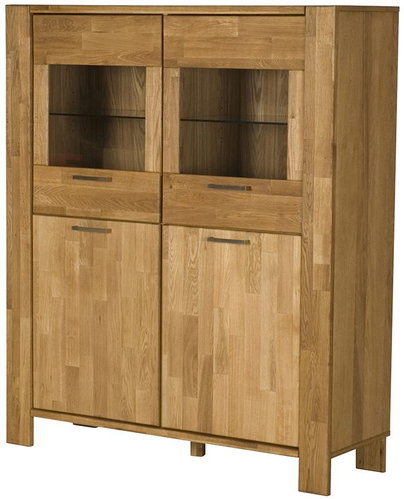 Cabinet with glass doors Diego wide, 143 cm - Cabinet - Main image
