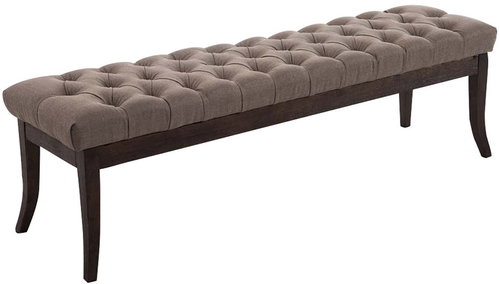 Pharaoh Bench with Wooden Base, 150cm, Dark Base Taupe - Bench - Main image