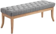 Farao Bench with Wooden Base, 120cm, Light Grey Base - Bench