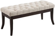 Farao Bench with Wooden Base, 100cm, Dark Cream Base - Bench