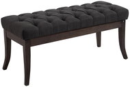 Farao Bench with Wooden Base, 100cm, Dark Base Dark Grey - Bench