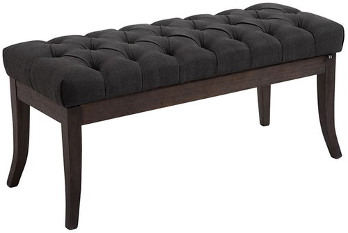 Farao Bench with Wooden Base, 100cm, Dark Base Dark Grey - Bench - Main image