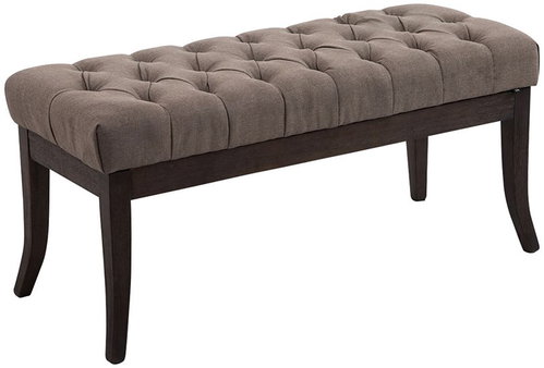 Farao Bench with Wooden Base, 100cm, Dark Base Taupe - Bench - Main image