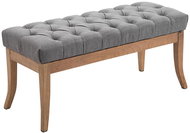 Farao Bench with Wooden Base, 100cm, Light Grey Base - Bench