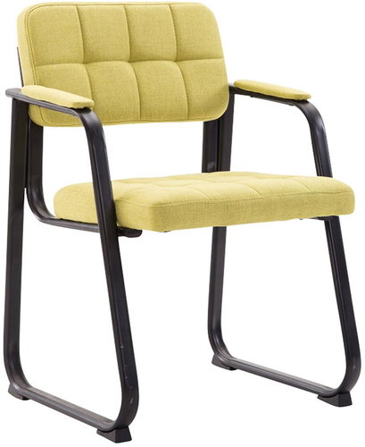 Conference chair with armrests Landet textile green - Conference Chair  - Main image