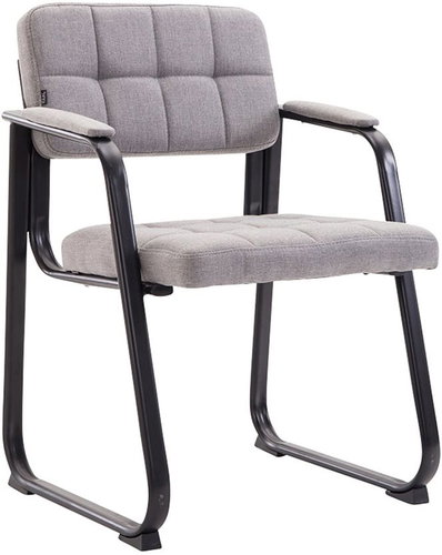 Conference chair with armrests Landet textile gray - Conference Chair  - Main image