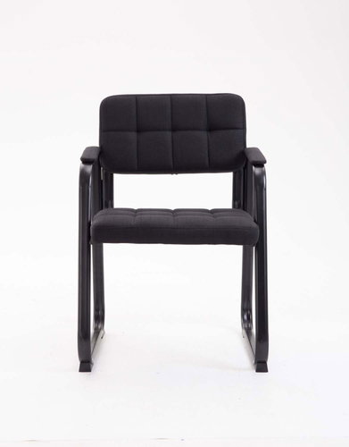 Conference chair with armrests Landet textile black - Conference Chair  - Main image