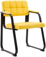 Conference chair with armrests Landet leather yellow - Conference Chair 