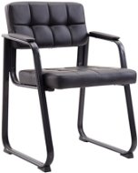 Conference chair with armrests Landet leather black - Conference Chair 