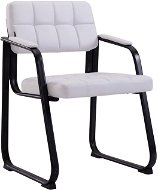 Conference chair with armrests Landet leather white - Conference Chair 