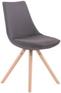 Dining chair Alba textile, natural legs dark gray - Bar Stool