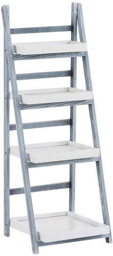 Ladder Shelves Colorado, 115cm, Grey / White - Shelving Unit - Main image