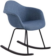 Rocking chair Gladje textile, blue - Armchair